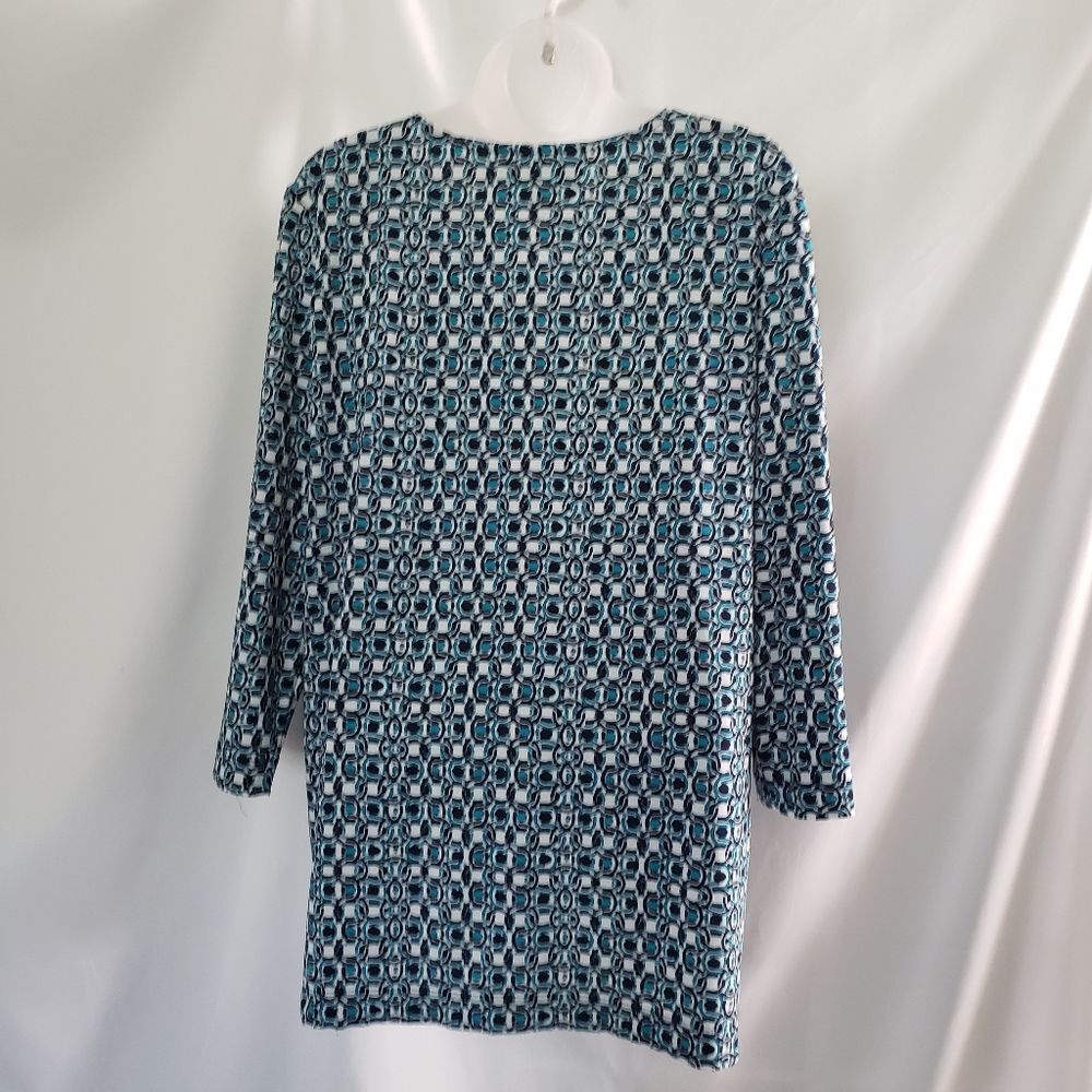 Pappagallo Blue Pattern Embroidered Tunic - Picture 2 of 5
